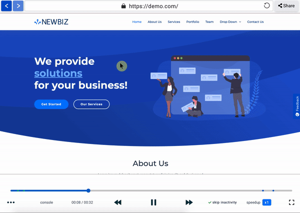 Visitor recordings are replays of a website visitor's session.