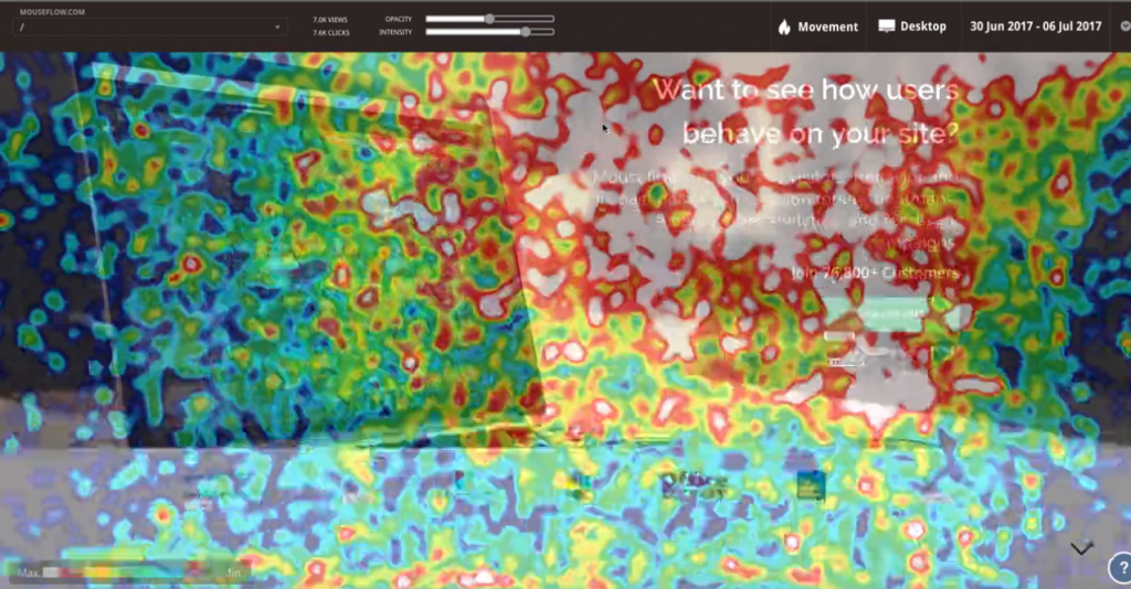 Mouseflow website heatmap software